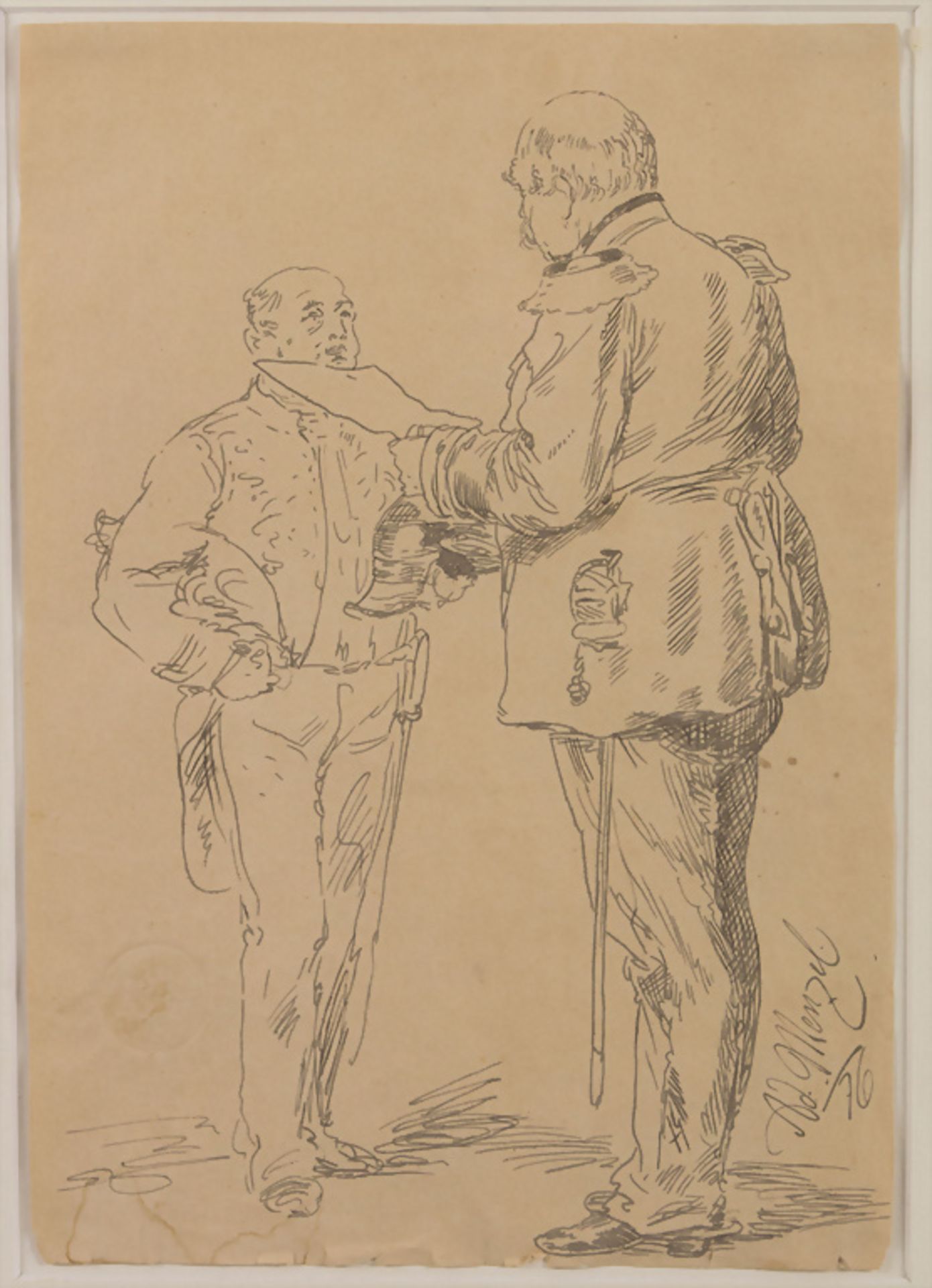 Adolph VON MENZEL (1815-1905), zugeschrieben, 'Otto von Bismarck im Gespräch mit General', ...