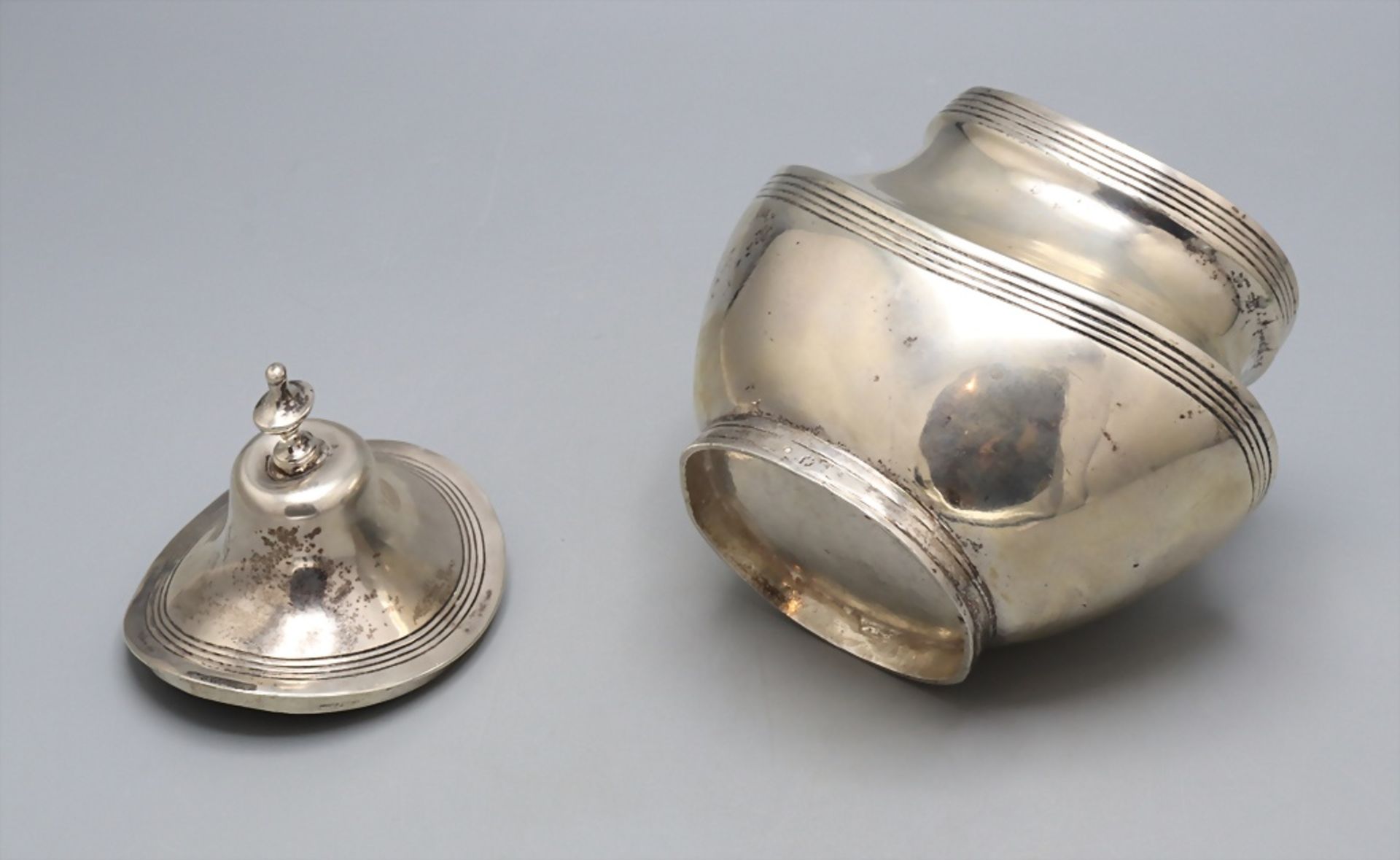 Klassizismus Zuckerdose / A silver sugar bowl, Lissabon/Lisboa, um 1800 - Bild 4 aus 8