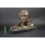 Alexandre Ouline (act. 1918-1940), Art Déco Bronzebüste / An Art Deco bronze bust, Belgien, um 1930