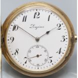 Savonette / Taschenuhr / A 14 ct gold pocket watch, Longines, Schweiz / Swiss, um 1920