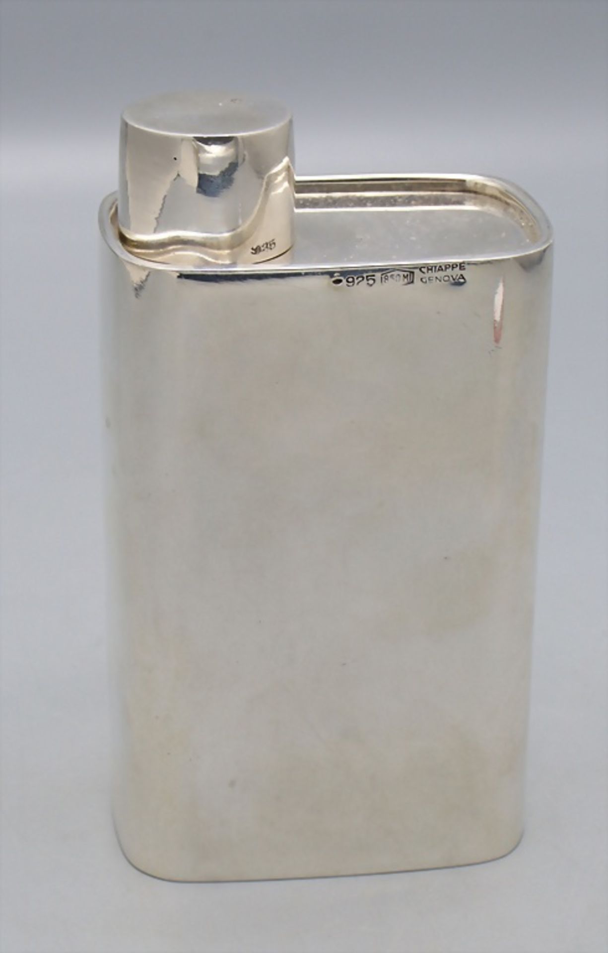 Art Déco Whisky Flachmann / An Art Deco silver whisky flask, Filippo Chappe (1863-1936), ... - Image 2 of 6