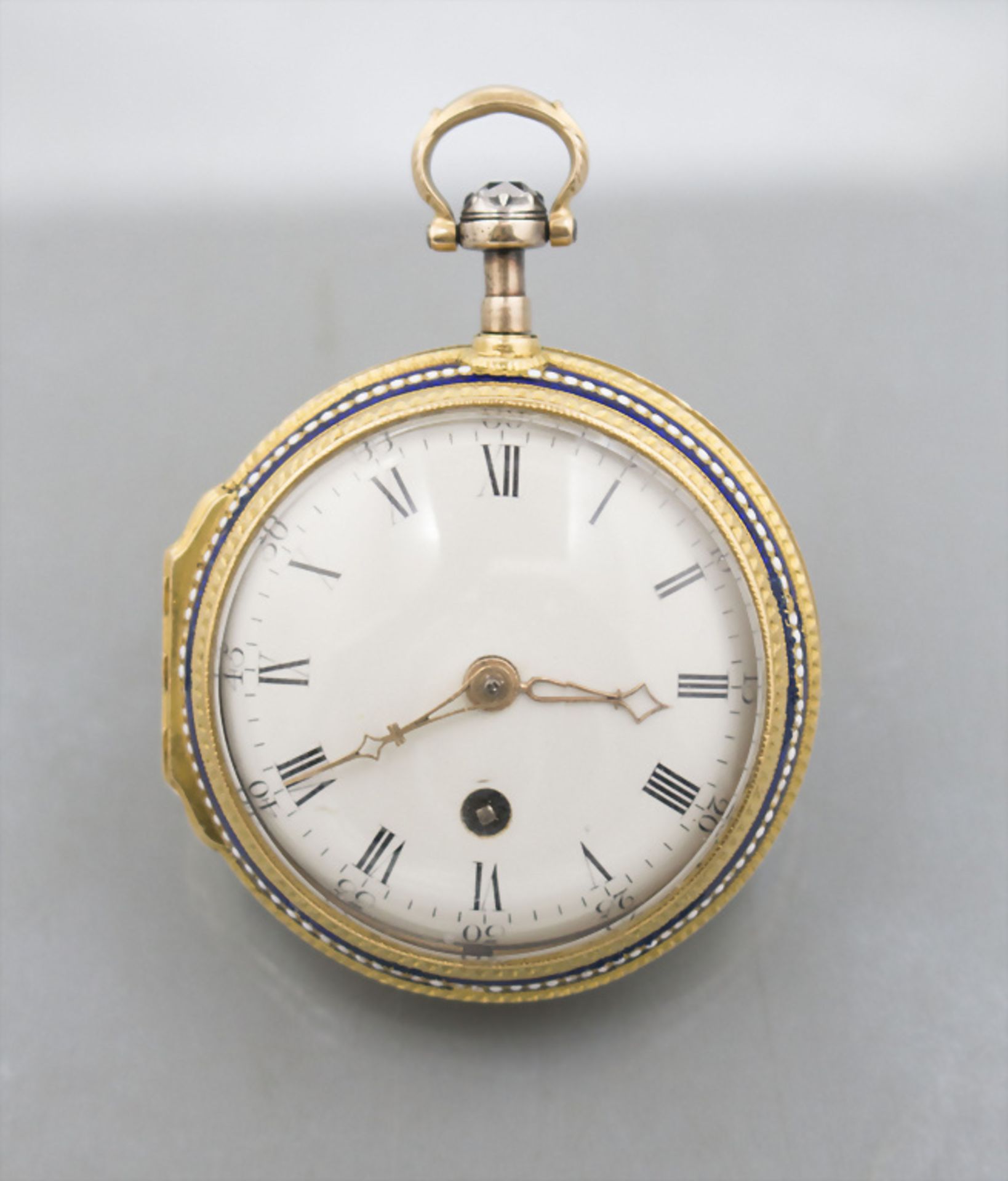 Louis-Seize Taschenuhr mit Email / An 18 ct gold pocket watch, James Mc Cabe, London, um 1777 - Image 2 of 5