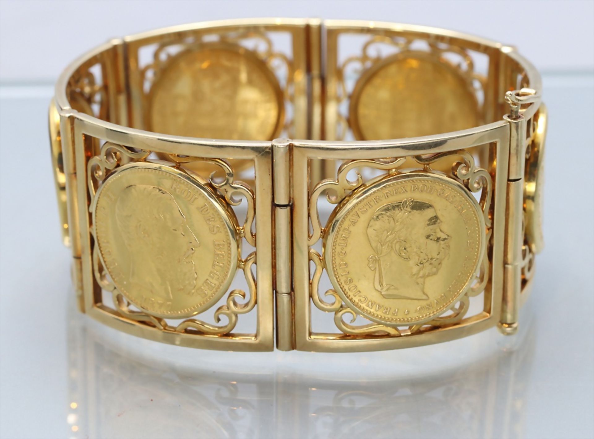 Münzarmband / An 18 ct gold coin bracelet