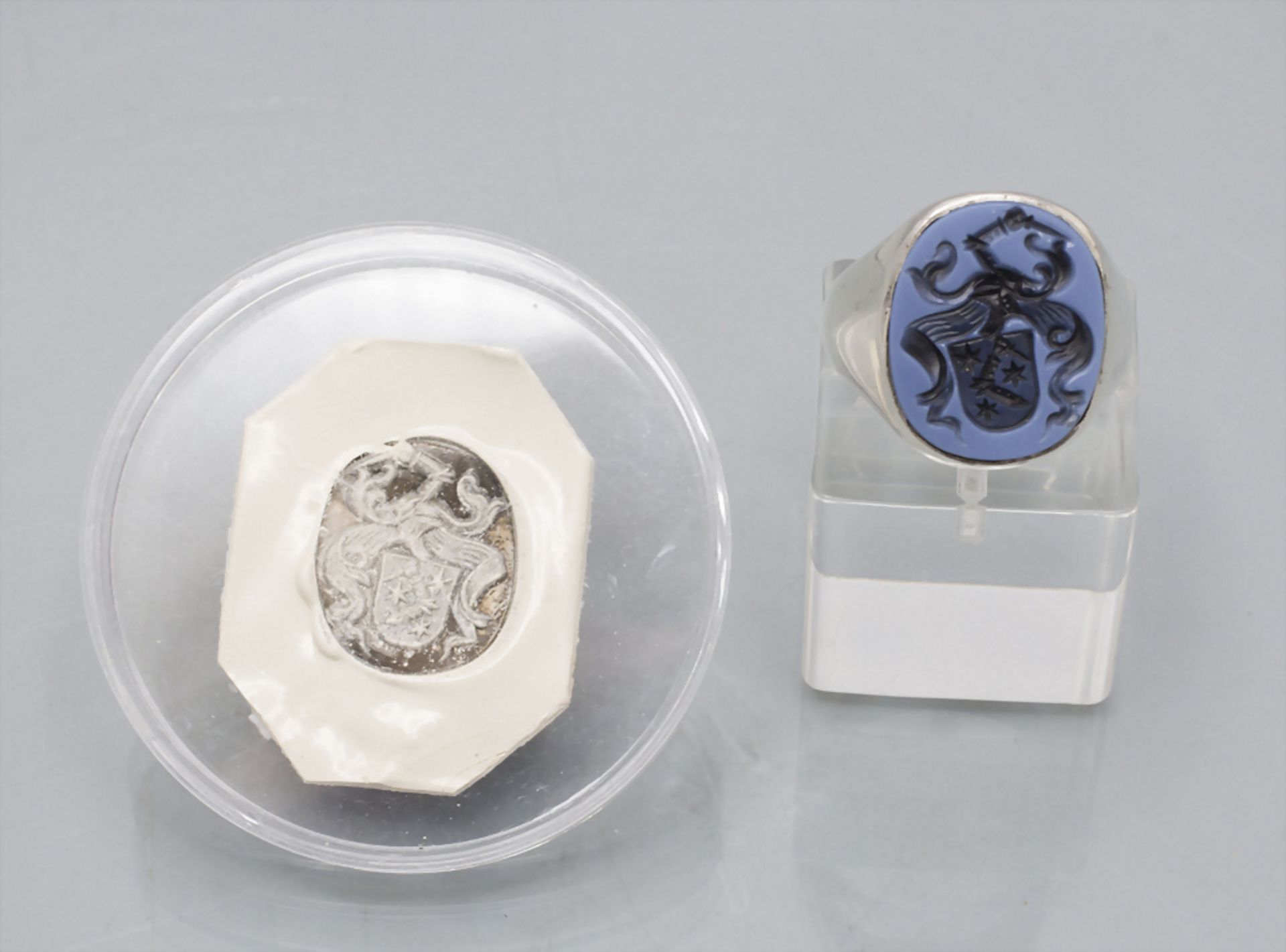 Siegelring / A silver seal ring, 20. Jh. - Image 2 of 4