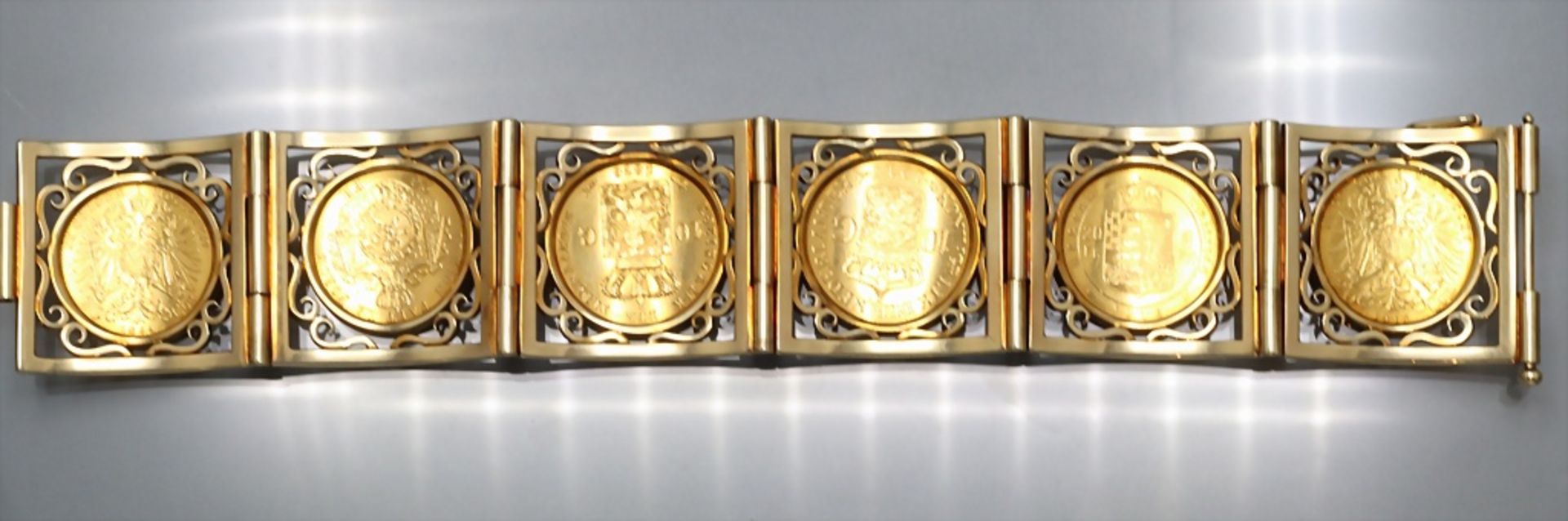 Münzarmband / An 18 ct gold coin bracelet - Image 3 of 7