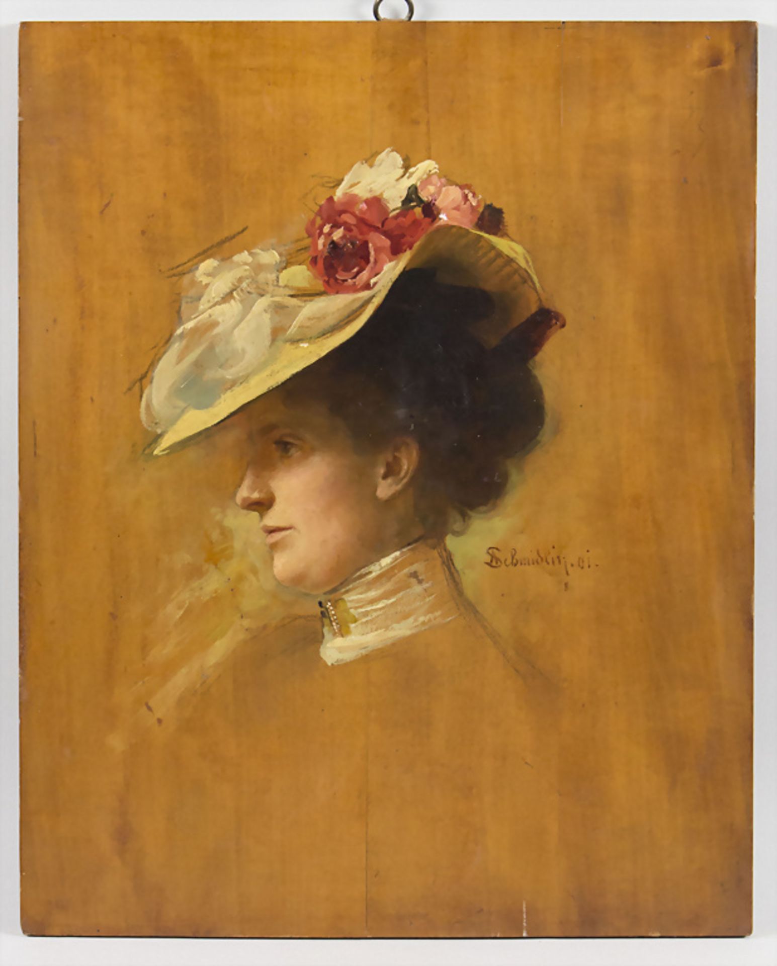 Adolf SCHMIDLIN (1868 Lahr-1954 Freiburg i. Br.), Damenporträt / A lady's portrait, 1901 - Bild 2 aus 4
