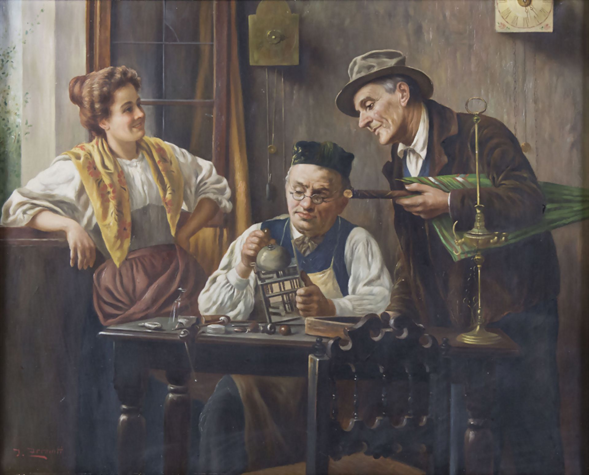Jules Zermati (1880-1920), 'Der Uhrmacher' / A domestic genre scene