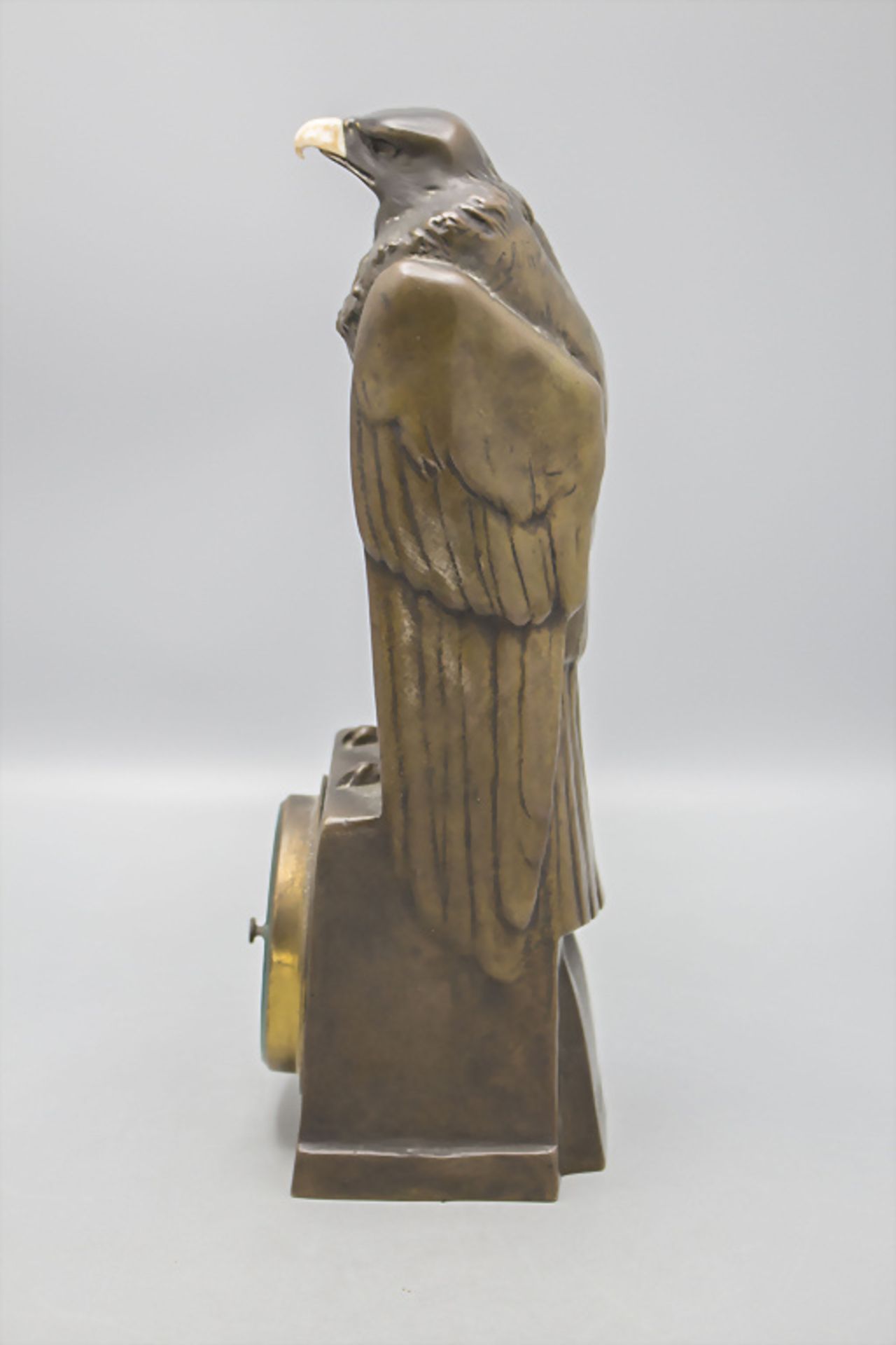 Jugendstil Bronze 'Adler mit Barometer' / An Art Nouveau bronze barometer with an eagle, Anton ... - Bild 3 aus 8