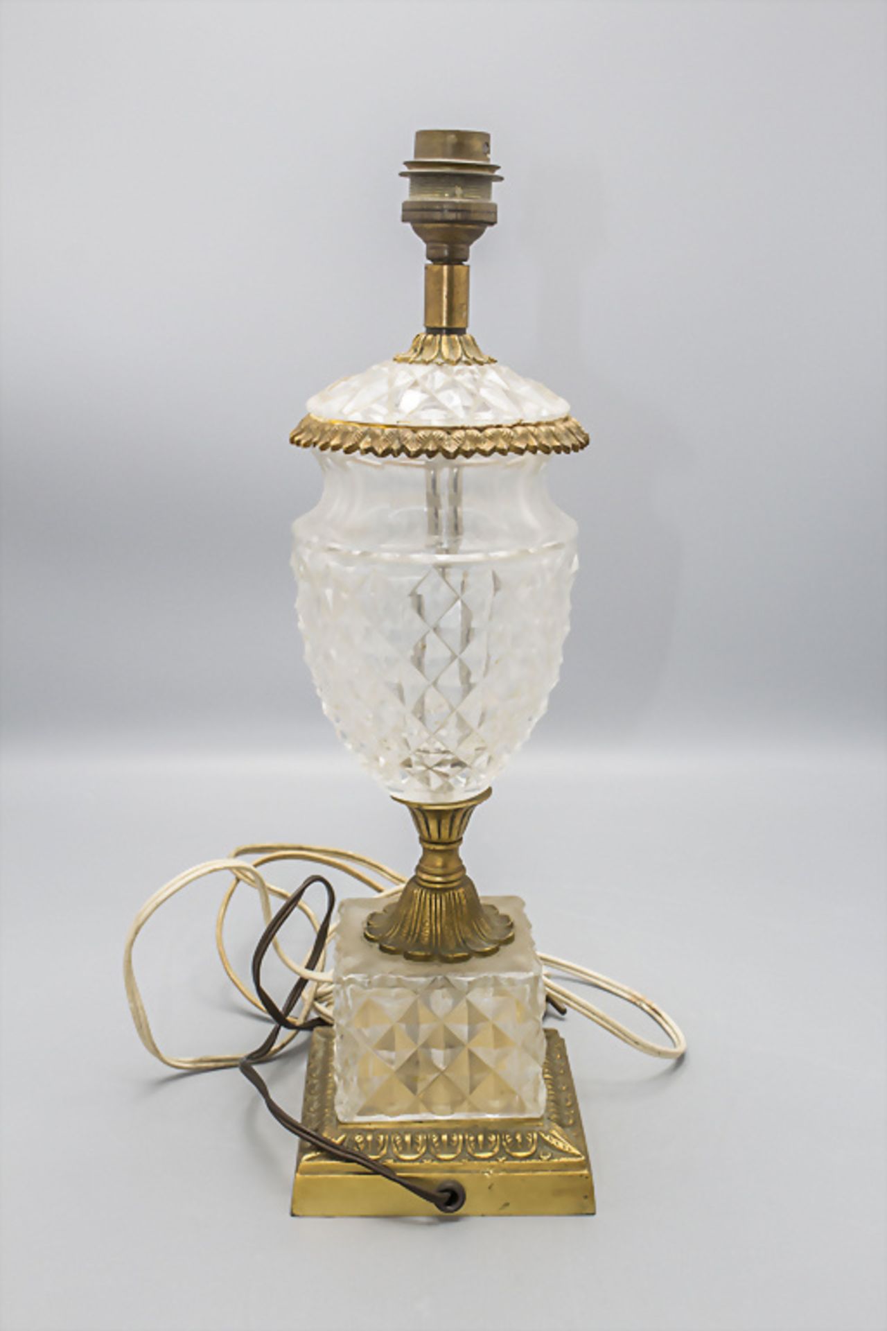 Lampenfuß / A bronze and crystal glass lamp base, Frankreich, Anfang 20. Jh. - Bild 2 aus 4