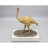 Bronzefigur 'Strauß' / A bronze figure of an ostrich