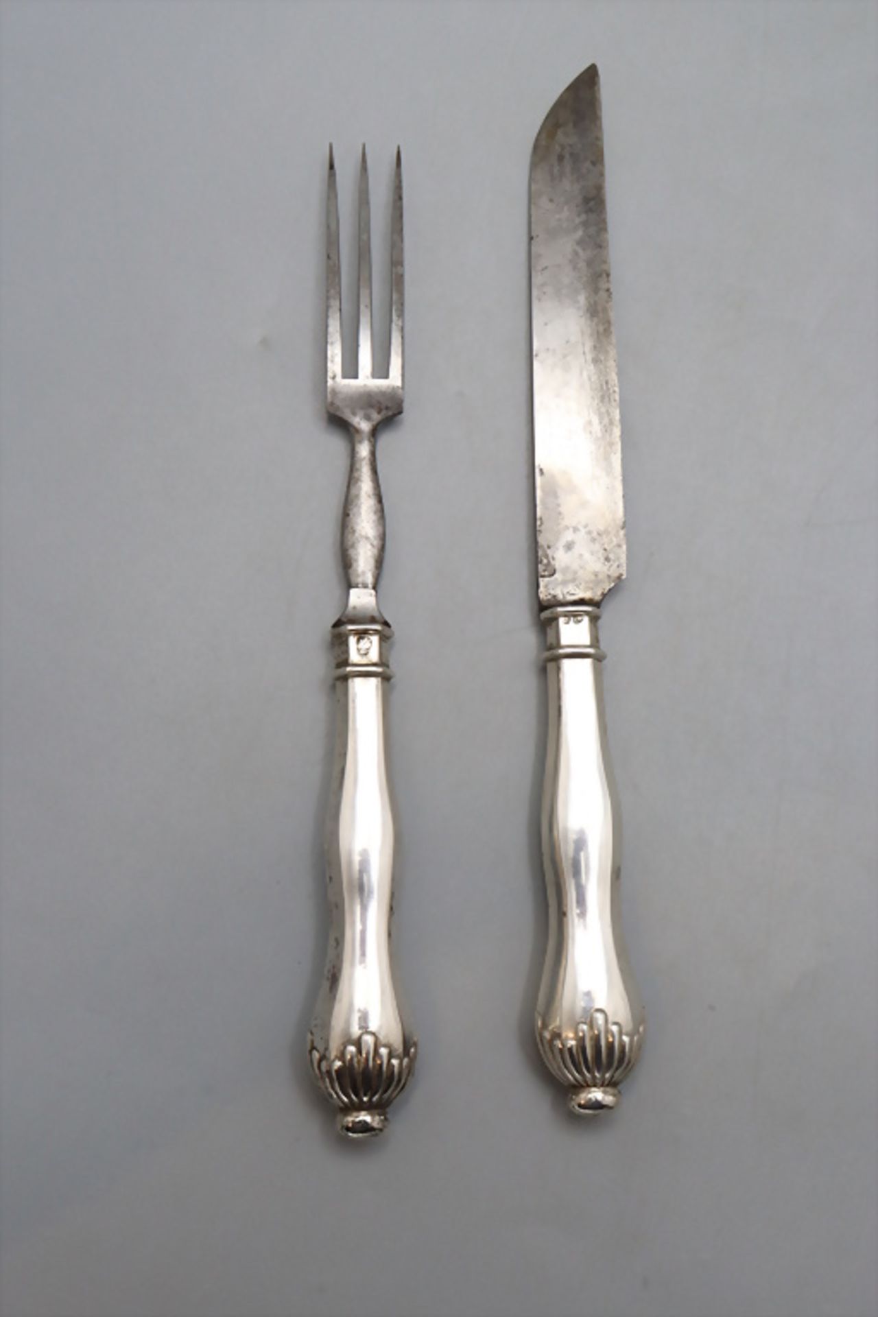 Empire Reisebesteck / An Empire silver travel cutlery, Johann Georg Daniel Häberlein, ... - Image 3 of 8