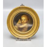 Miniatur 'Christusknabe mit Lamm' / A miniature picture of Christ boy with lamb, 19./20. Jh.