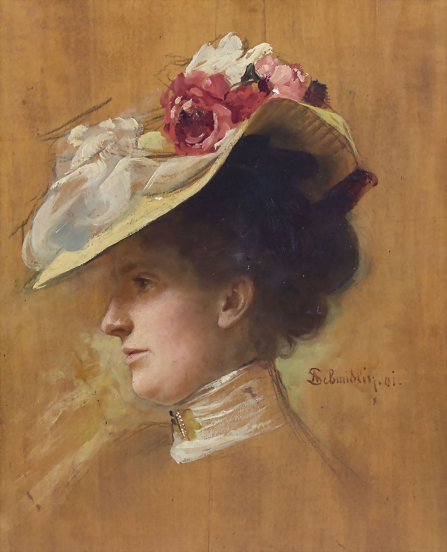 Adolf SCHMIDLIN (1868 Lahr-1954 Freiburg i. Br.), Damenporträt / A lady's portrait, 1901