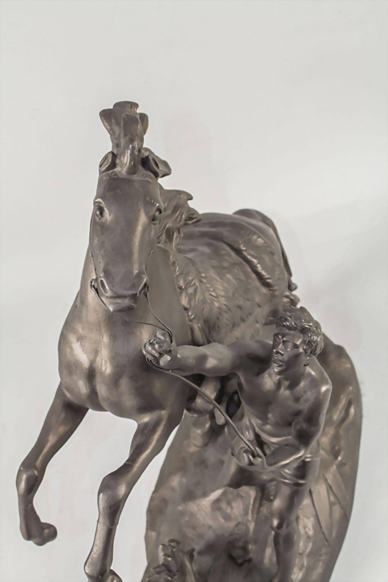 2 Pferde mit Pferdebändiger / 2 horses with horse tamer, nach Guillaume Coustou, 2. Hälfte 19. Jh. - Image 13 of 14