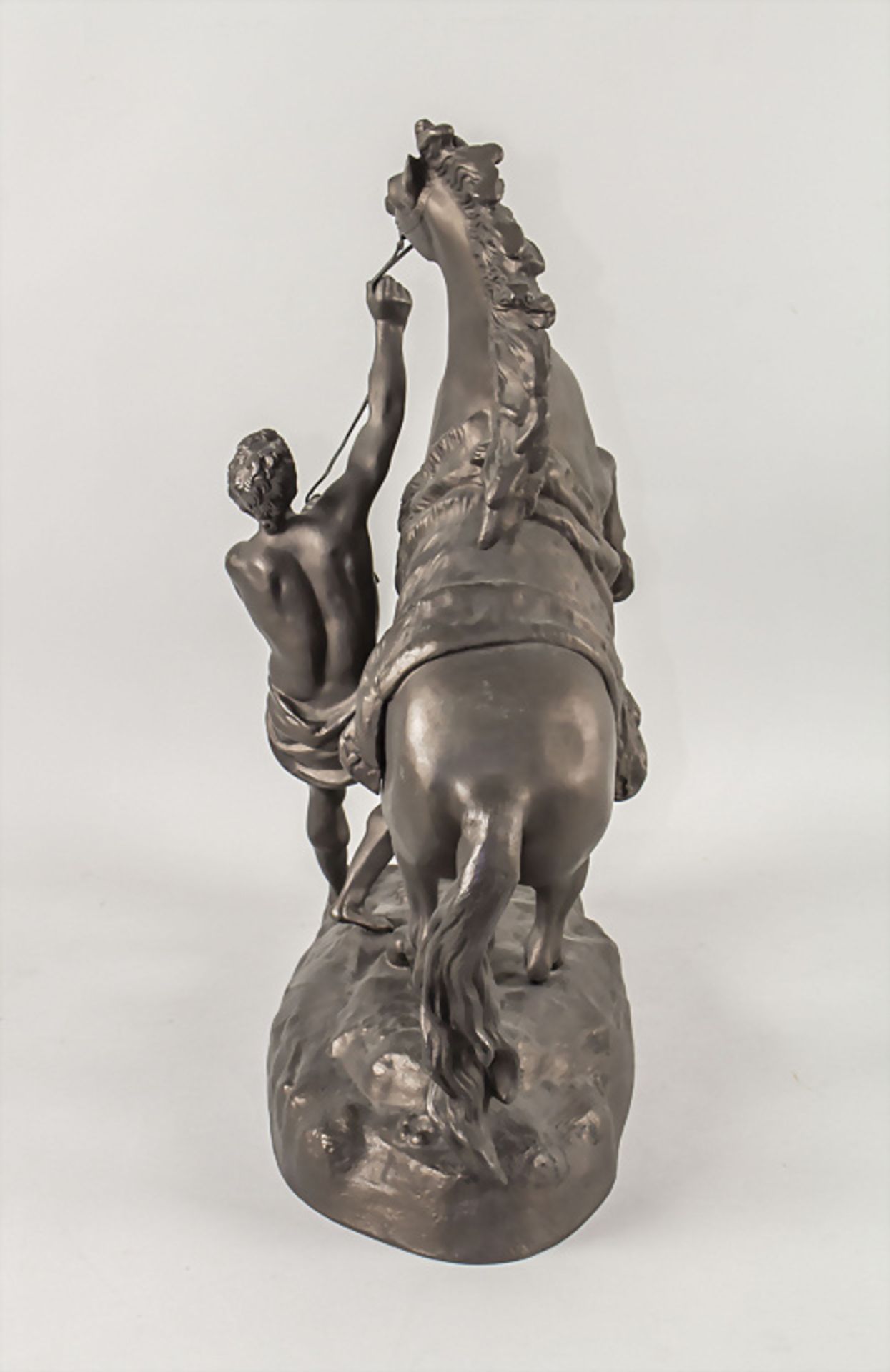 2 Pferde mit Pferdebändiger / 2 horses with horse tamer, nach Guillaume Coustou, 2. Hälfte 19. Jh. - Image 9 of 14