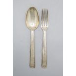Art Déco Gabel und Löffel / An Art Deco silver fork and a spoon, Maria Remy, Paris, um 1920