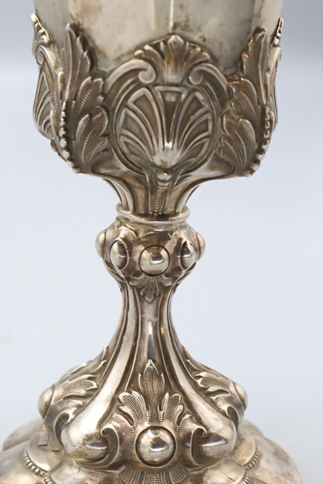 Weinkelch / A silver wine goblet, deutsch, 19. Jh. - Image 3 of 8