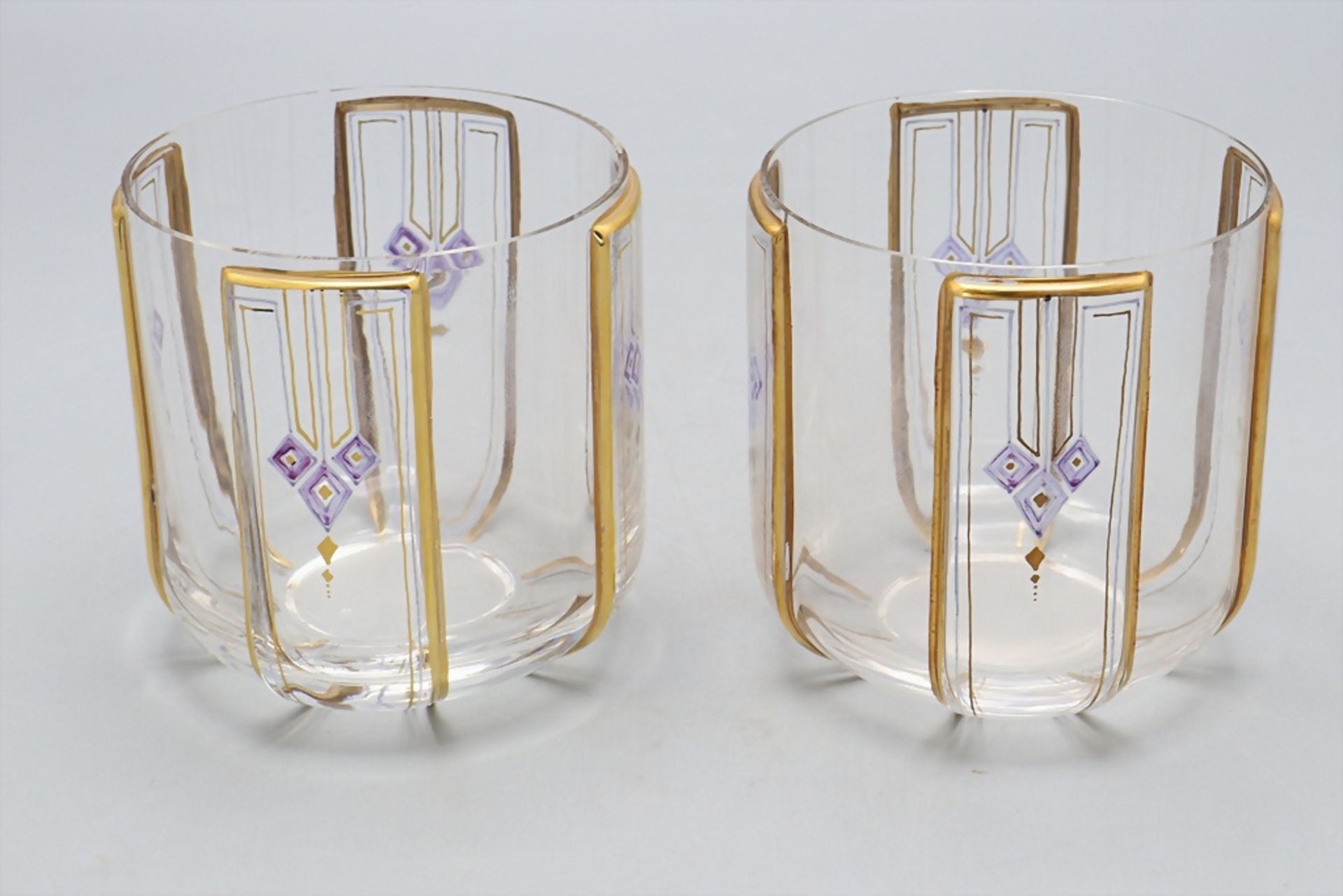 Zwei Art Déco Vasen / Two Art Deco glass vases, 20. Jh.