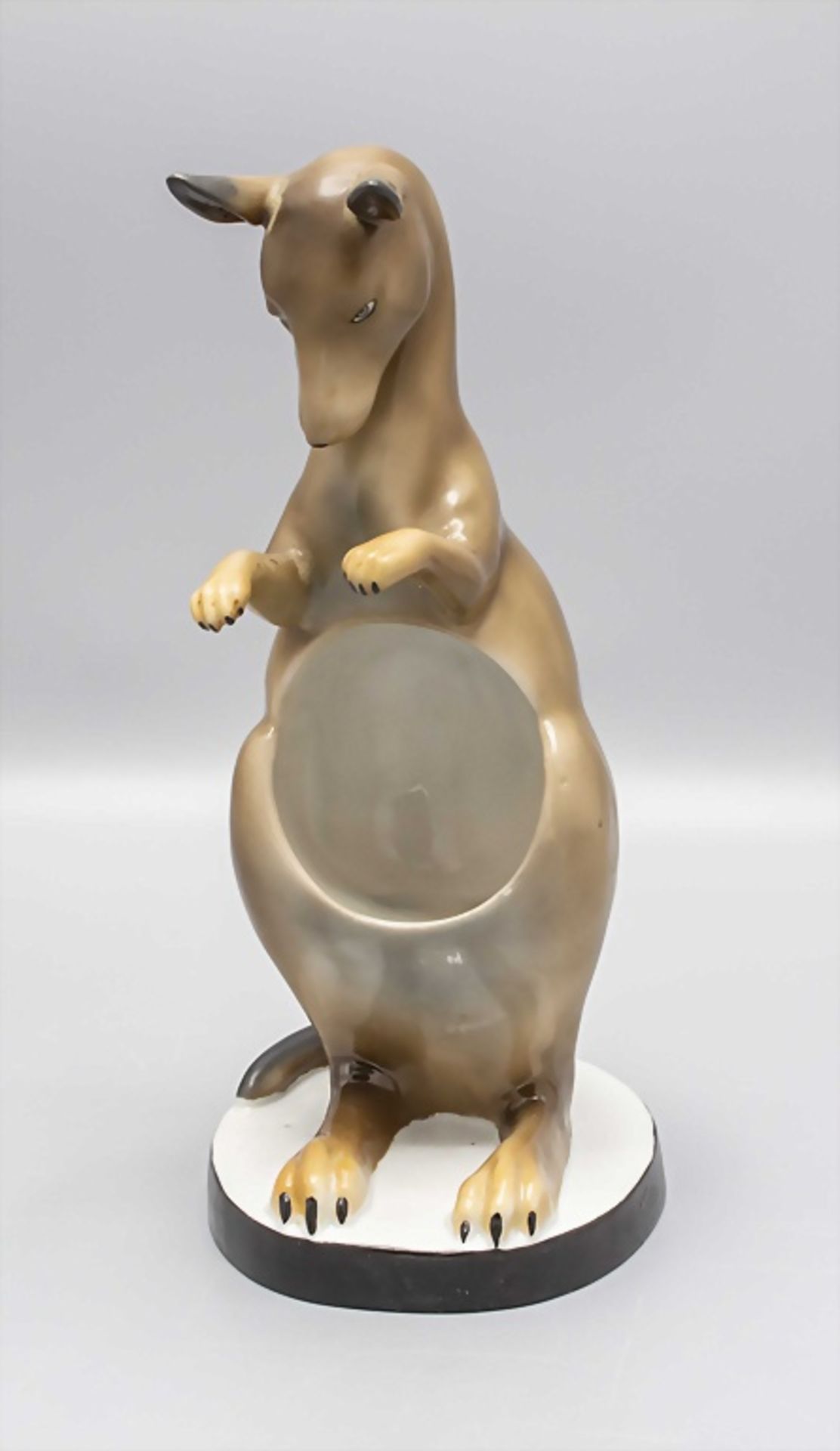 Porzallan Känguru als Halter / A porcelain kangaroo as holder, Anfang 20. Jh. - Bild 2 aus 6