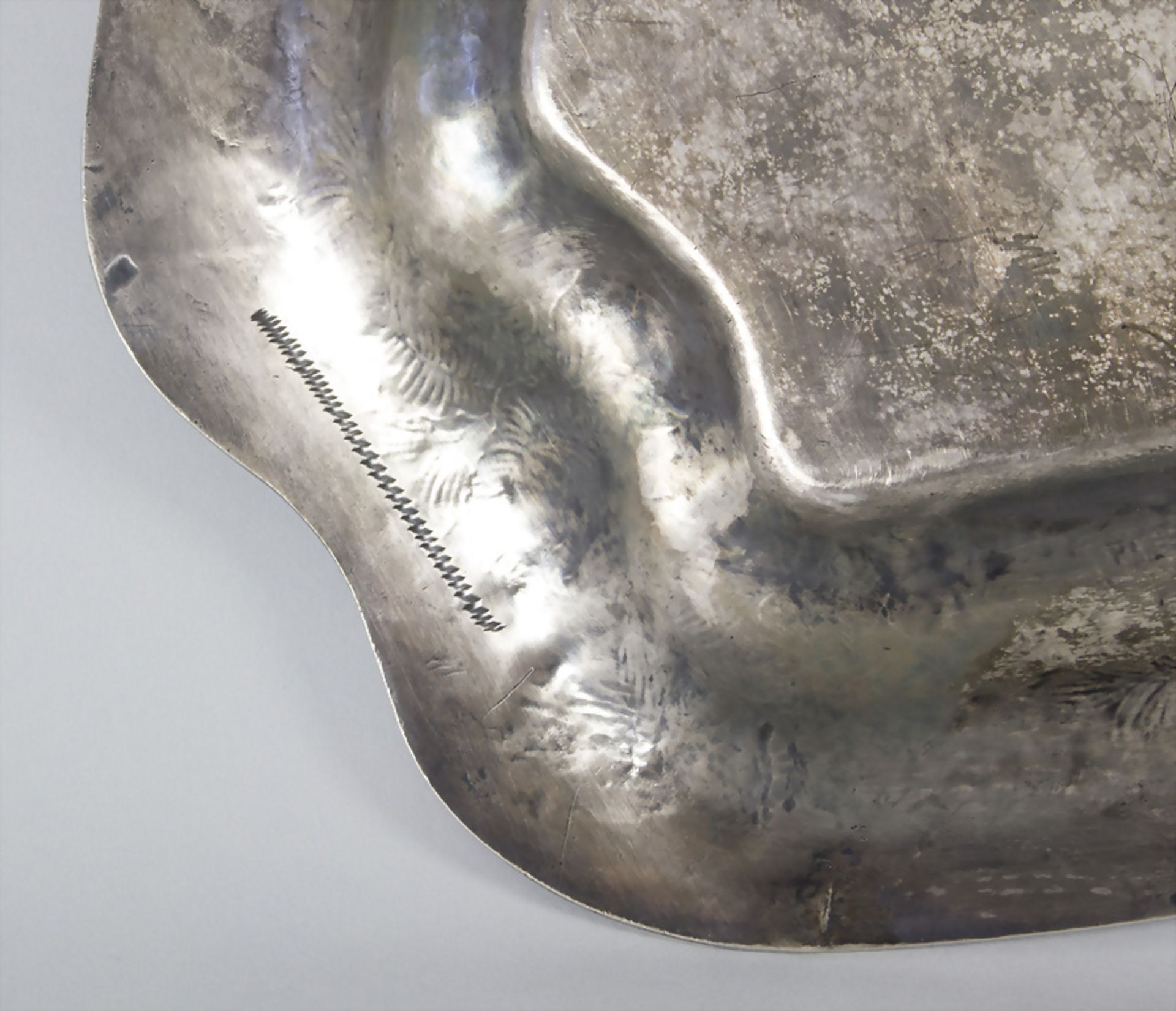 Großes Prunktablett / A large silver tray, Galtes, Barcelona, 19. Jh. - Image 7 of 9