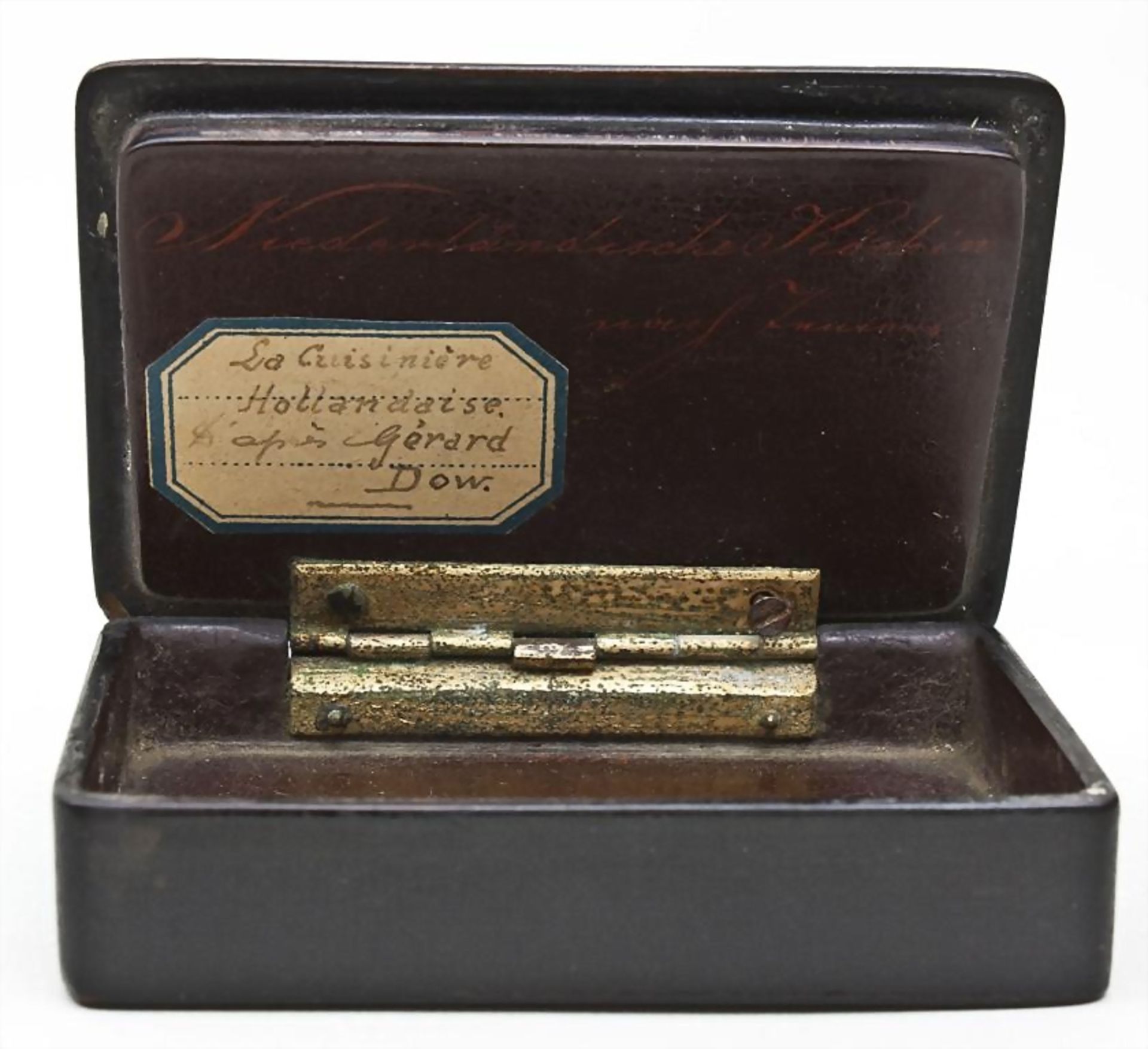 Schnupftabakdose / Tabatiere / A snuffbox, wohl Stobwasser, Braunschweig, Anfang 19. Jh. - Bild 2 aus 3