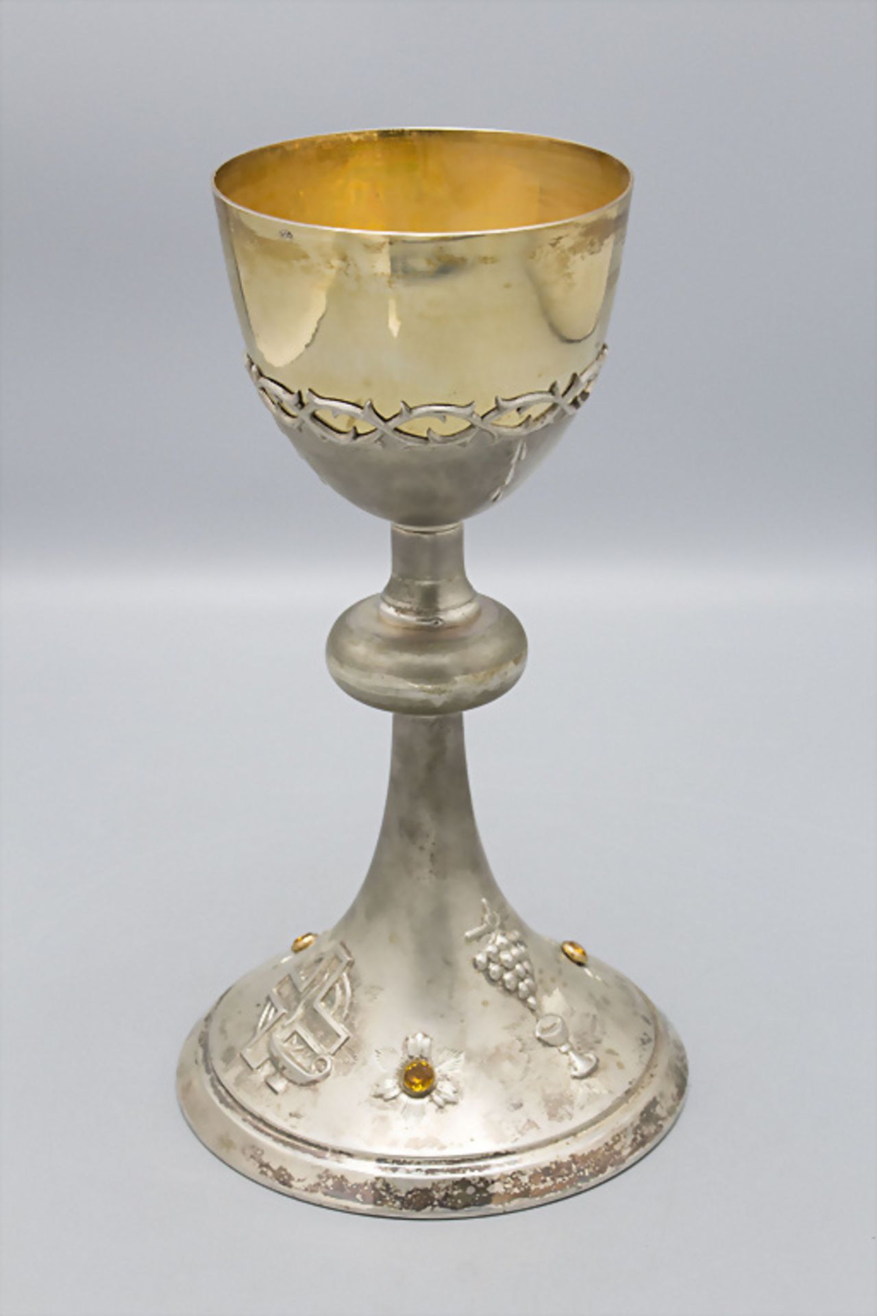 Messkelch mit Patene / A silver chalice with paten, Italien, 20. Jh. - Image 7 of 9