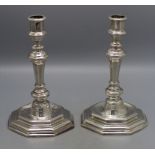 Paar Barock Kerzenleuchter / A pair of Baroque silver candlesticks, Germain Martin, Paris, ...