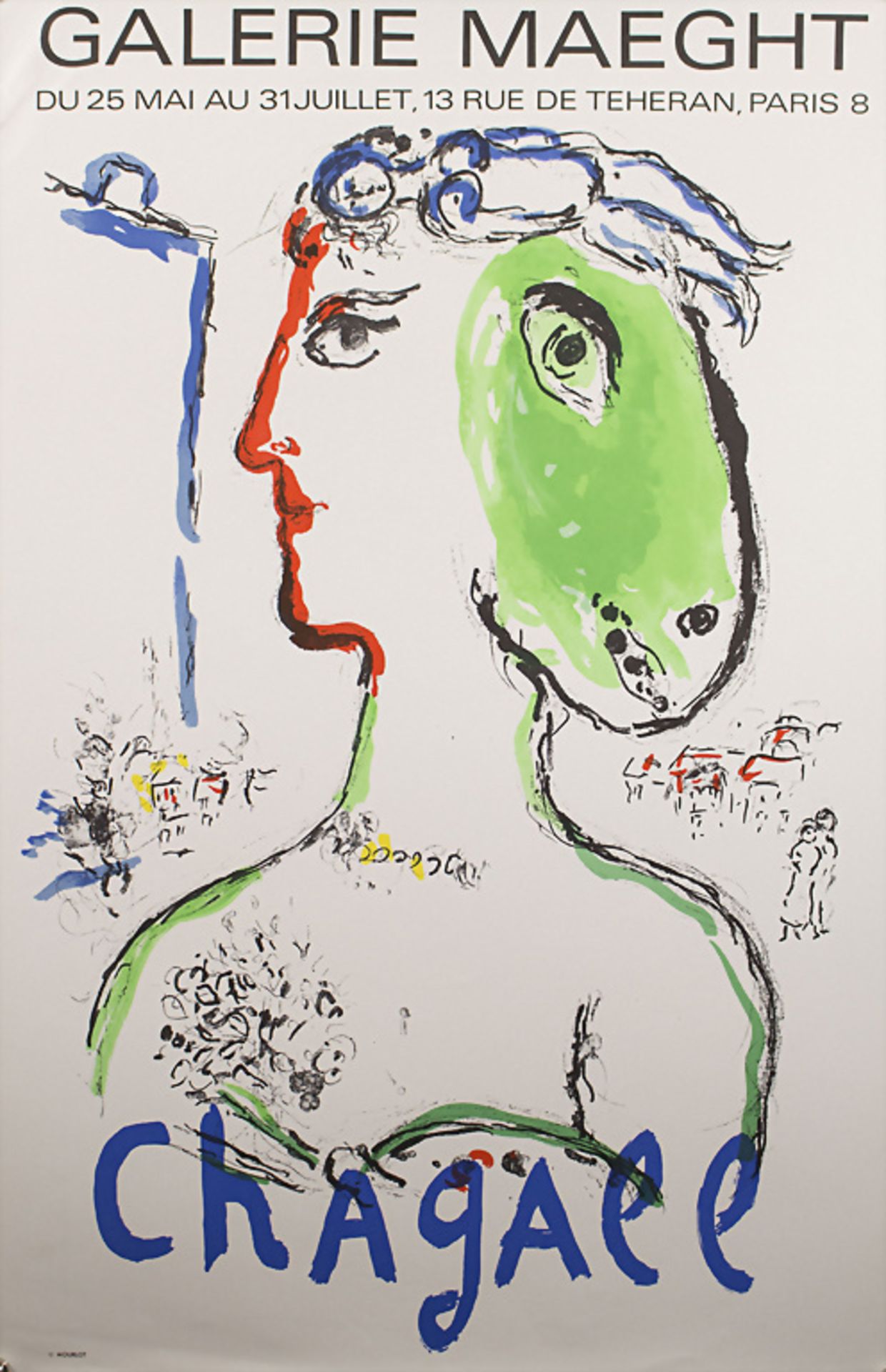 Marc CHAGALL (1887-1985), Ausstellungsplakat / Exhibition poster, Galerie Maeght, Paris, 1972