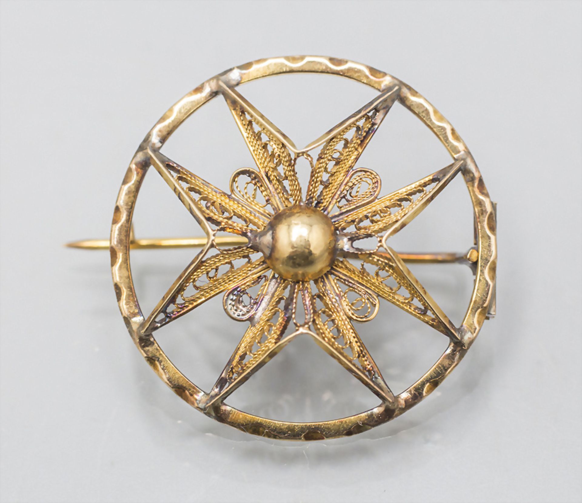 Goldbrosche / An 18 ct gold brooch