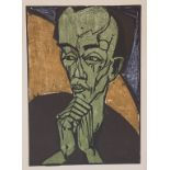 Erich Heckel (1883-1970), nach,  'Männerbildnis' / 'A portrait of a man', Entwurf 1918