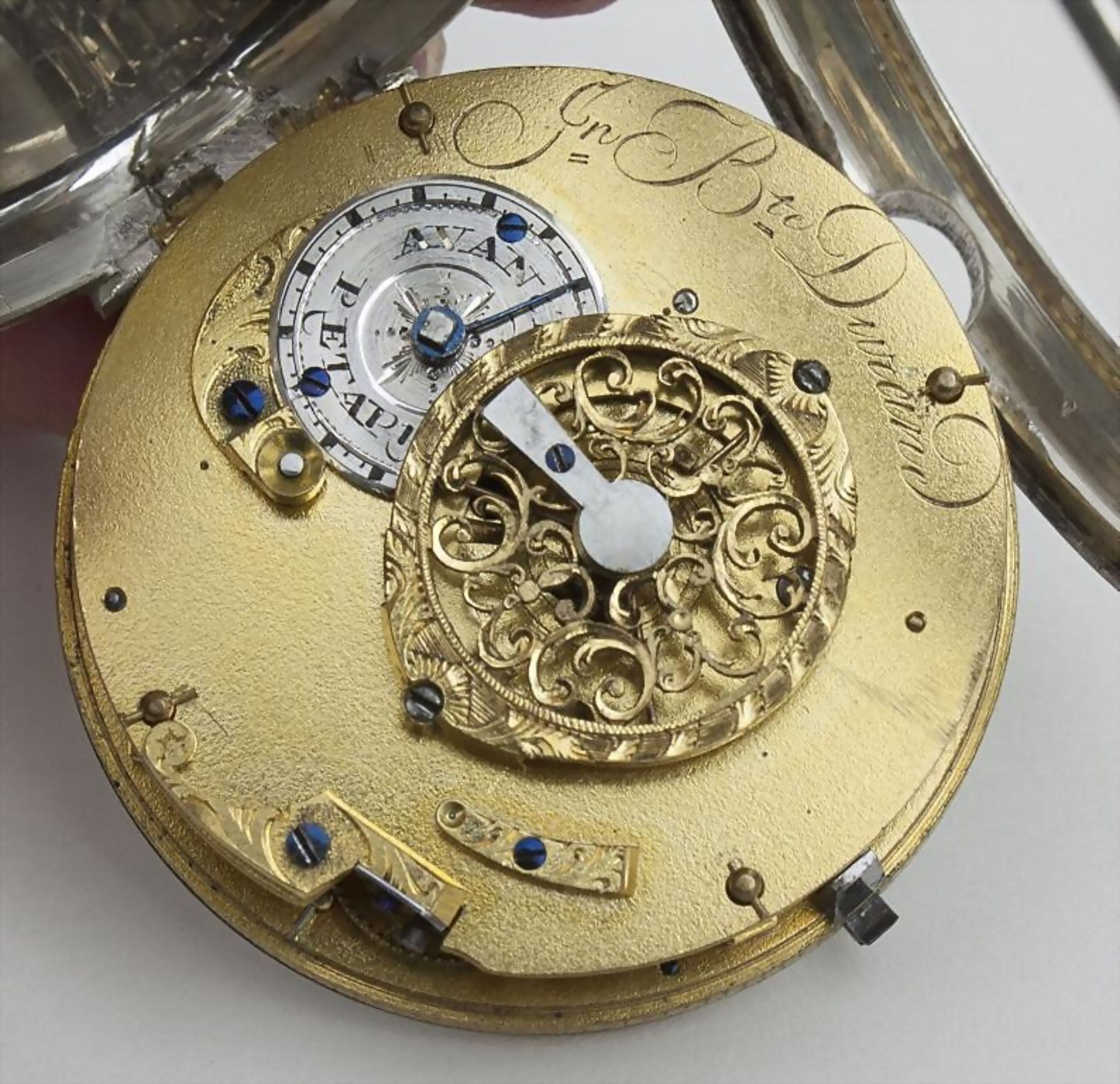 Offene Herrentaschenuhr, Durand, Paris, um 1810 - Bild 2 aus 4