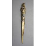 Jugendstil Brieföffner mit stehendem Buddha / An Art Nouveau letter opener with a standing ...