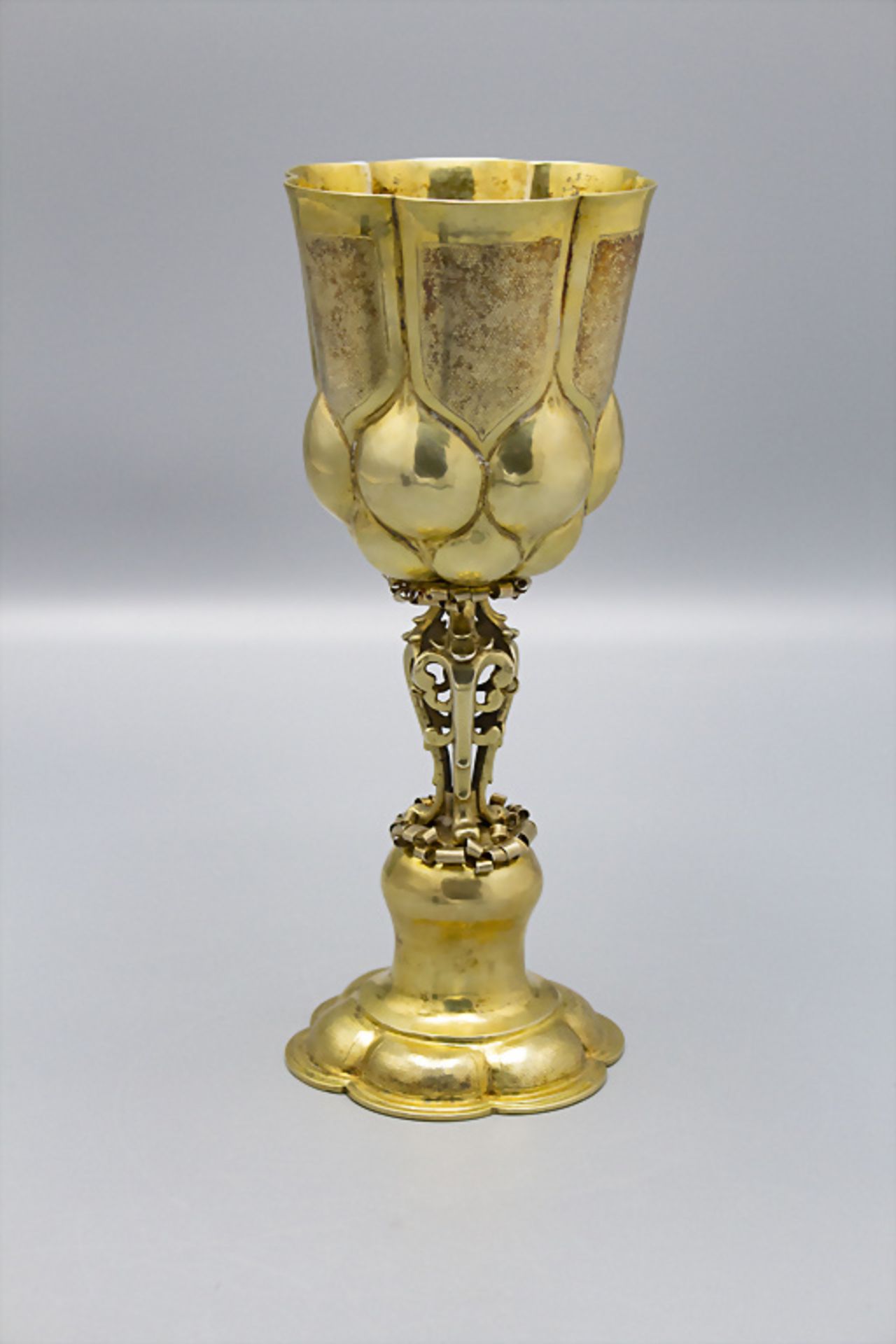 Schlangenhaut-Kelch / A rare silver snake skin chalice, Ulrich Schnell, Augsburg, nach 1642 - Image 2 of 6