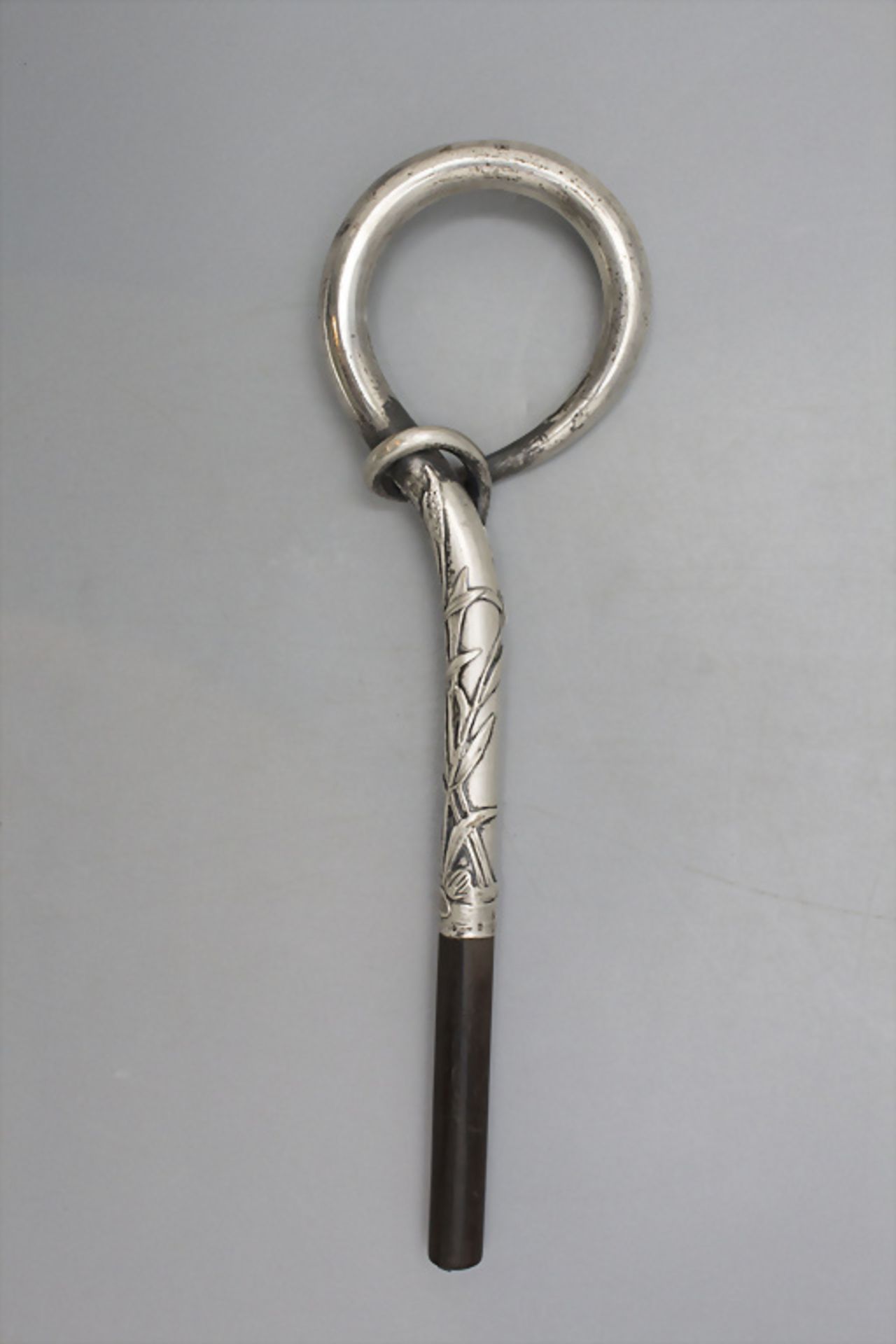 Jugendstil Stock- oder Schirmgriff mit Schlange / An Art Nouveau silver cane or umbrella ... - Bild 3 aus 3