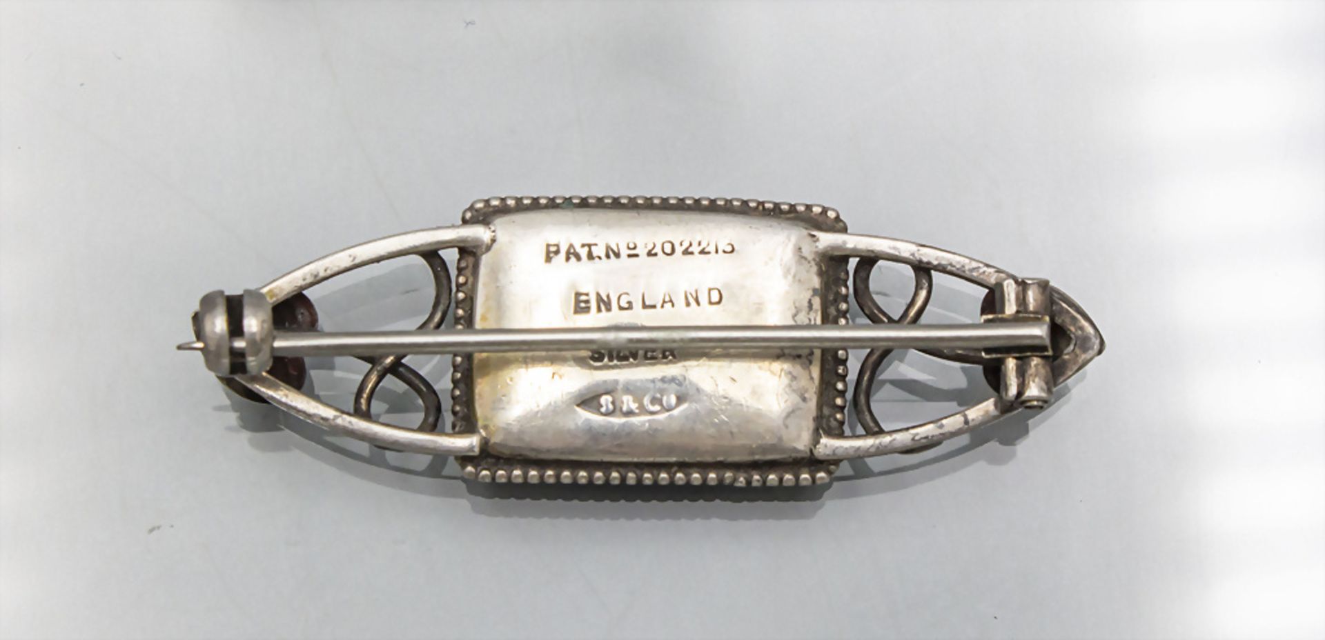 Jugendstil Brosche / An Arts & Crafts silver brooch, wohl Shipton & Co., England, um 1910 - Bild 2 aus 2