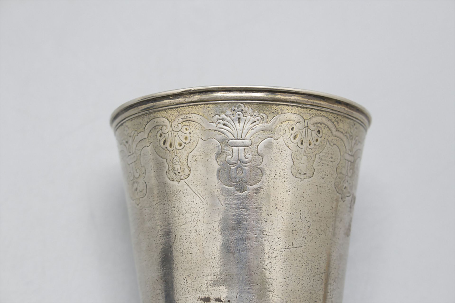 Barock Becher / A Baroque silver beaker, Johann Ludwig Imlin der Ältere, Straßburg/Strasbourg, ... - Image 2 of 3