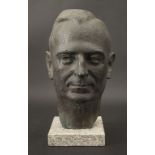 Erwin MISCH (1909 - ?), 'Porträtbüste eines Herrn' / A bronze 'Portrait bust of a gentleman', 1950