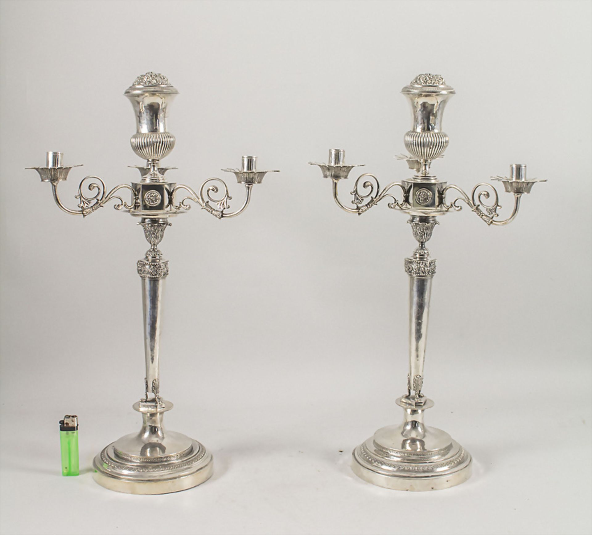 Paar Girandolen / A pair of silver girandoles, Vatikanstadt / Rom, um 1810 - Bild 2 aus 8