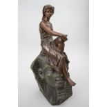 Antoine BOFILL (c.1875-1939/53), Bronze Skulptur 'Orientalin auf einer Sphinx' / A bronze ...