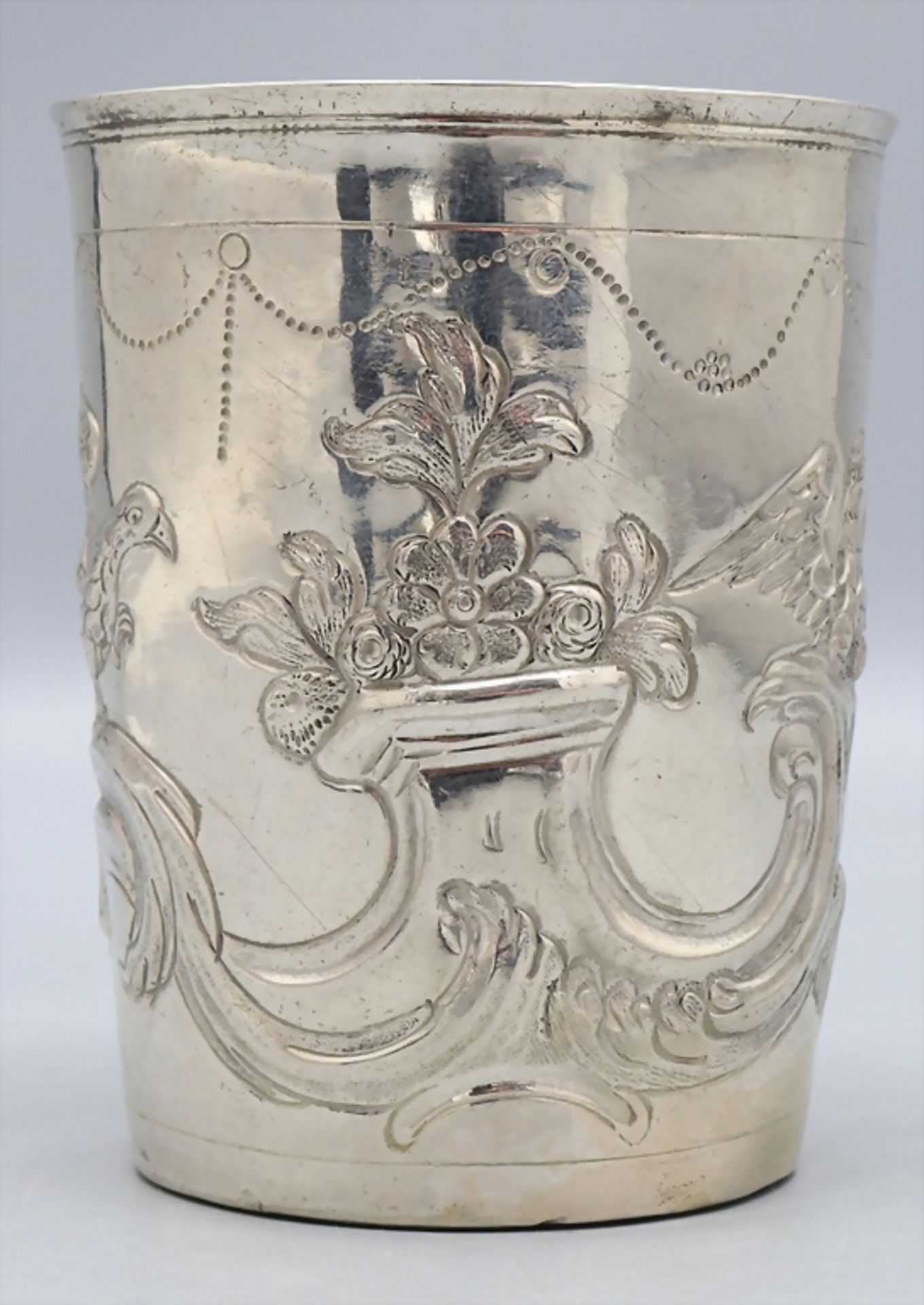 Rokoko Becher / A silver Rococo beaker, Moskau/Moscov, 1788 - Bild 4 aus 7