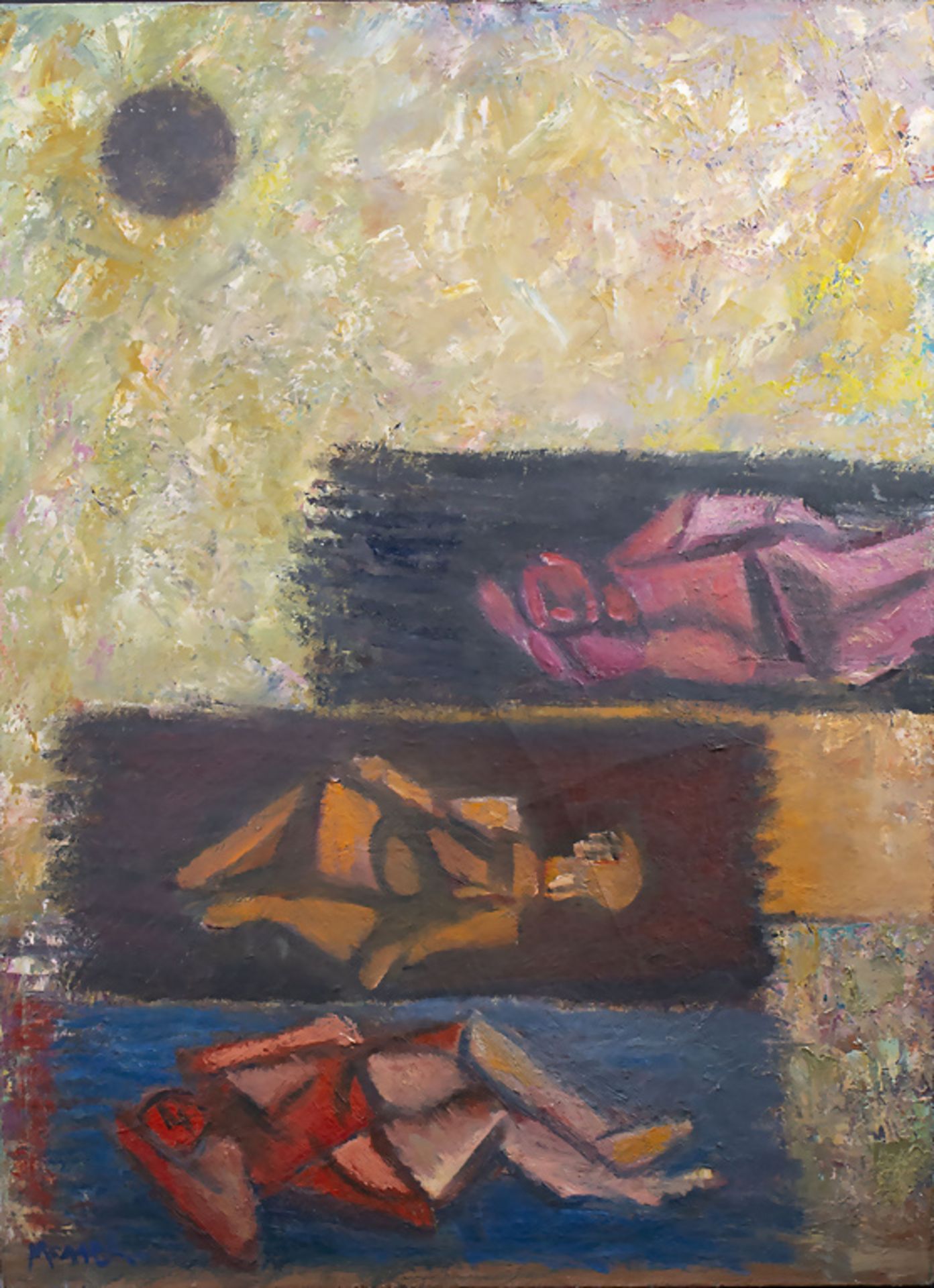 David MESSER (1912-1998), 'Sonnenbadende' / 'Sunbathing ones', 1989