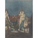 Friedrich 'Fritz' HARTMANN (1878-1961), Ansicht 'Weißer Turm' Rothenburg, 1. Hälfte 20. Jh.