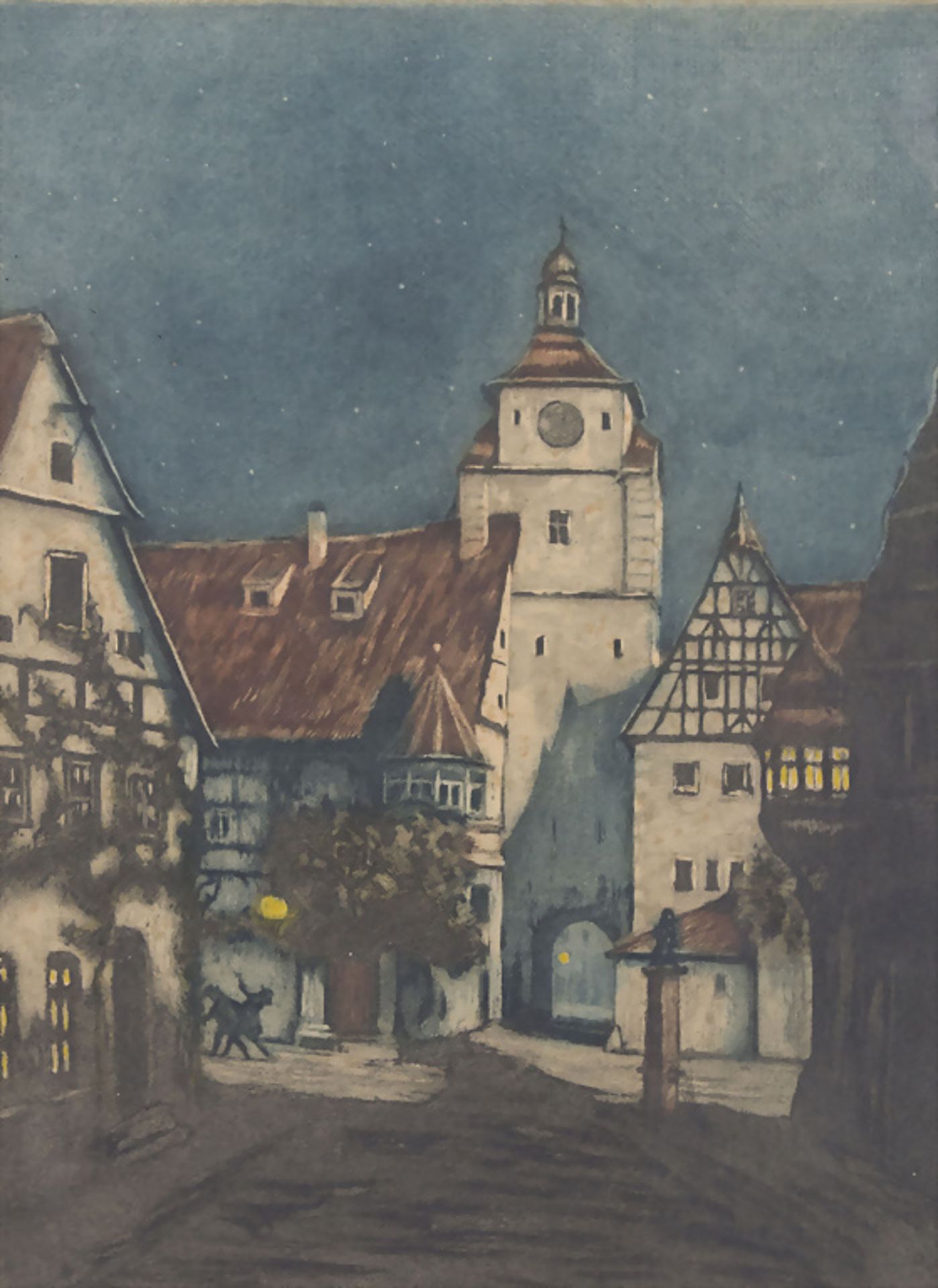 Friedrich 'Fritz' HARTMANN (1878-1961), Ansicht 'Weißer Turm' Rothenburg, 1. Hälfte 20. Jh.