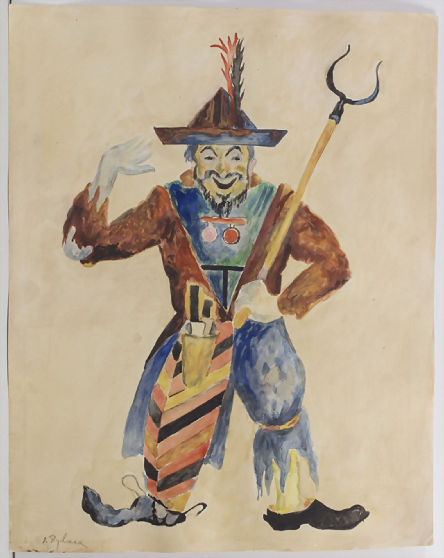 Issachar Ber Ryback (1897-1935), 'Entwurf für ein Theaterkostüm' / 'Design for a theatre ...