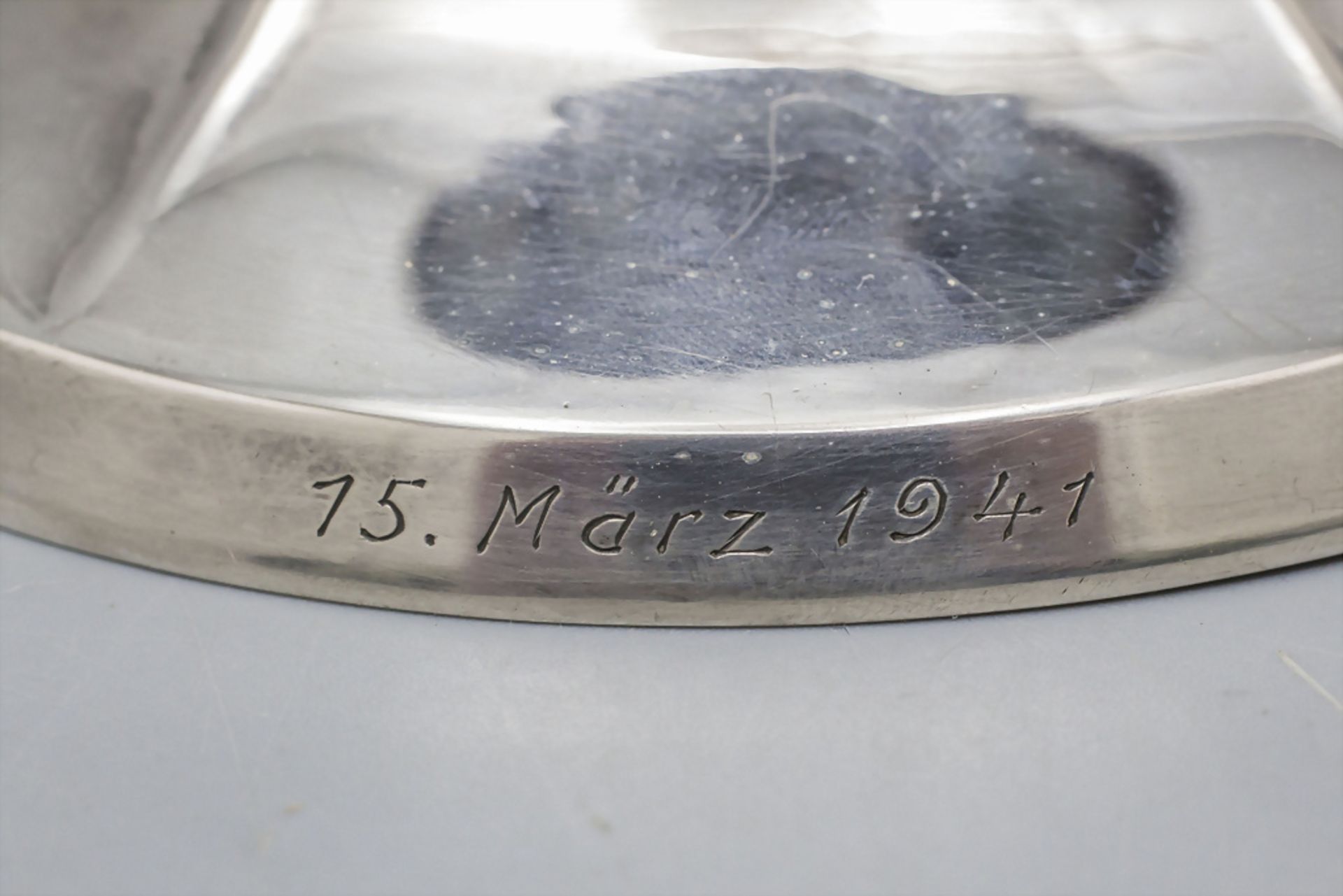 Kerzenhalter / Leuchter / A silver candle holder, Gayer & Krauss, Schwäbisch Gmünd, um 1941 - Image 3 of 5