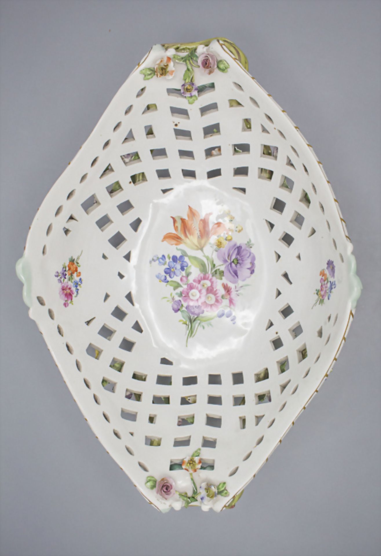 Florale Durchbruchschale / A floral bowl, Meissen, 1860-1924 - Bild 4 aus 5