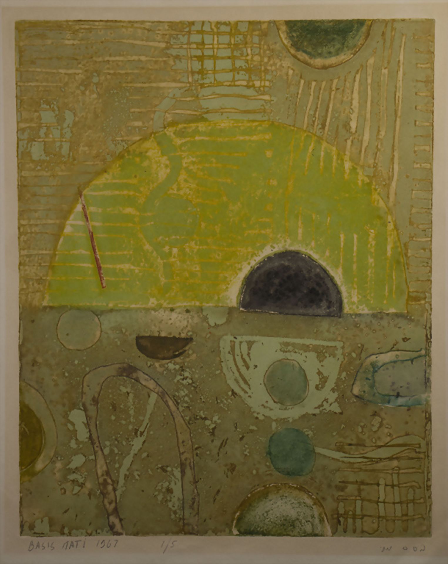 Mati BASIS (*1933), 'Composition in green', 1967