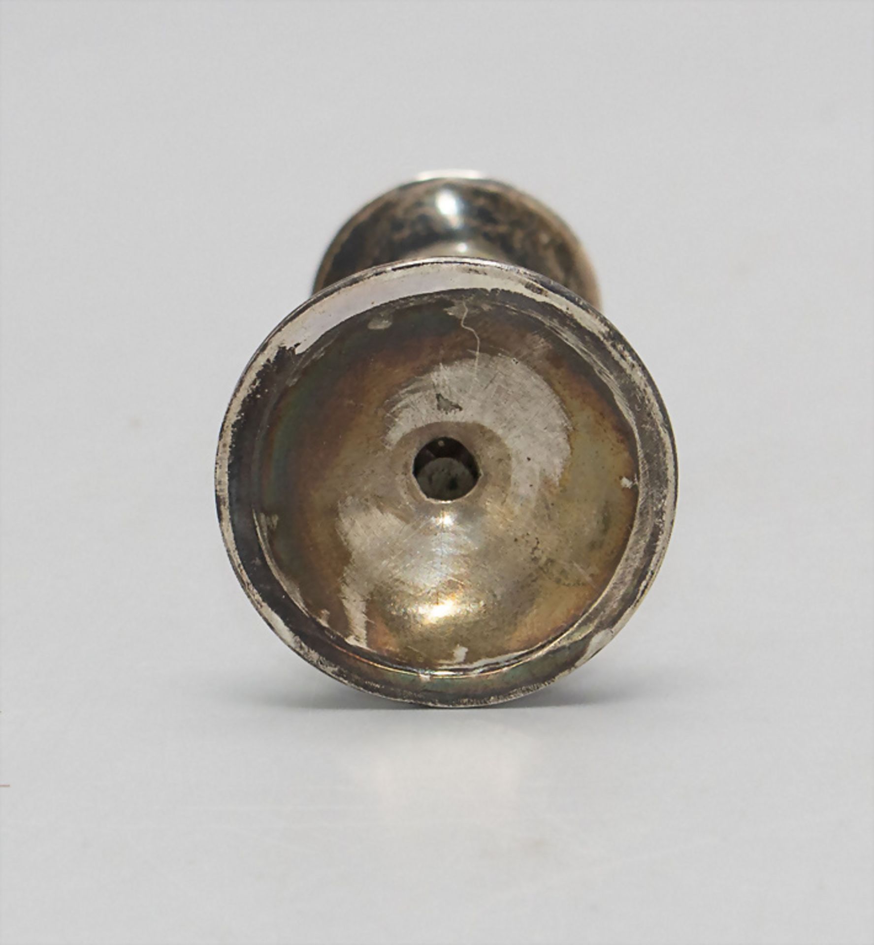Miniatur Kerzenleuchter / A Sterling silver miniature candle holder, Birmingham, 1847 - Image 2 of 3