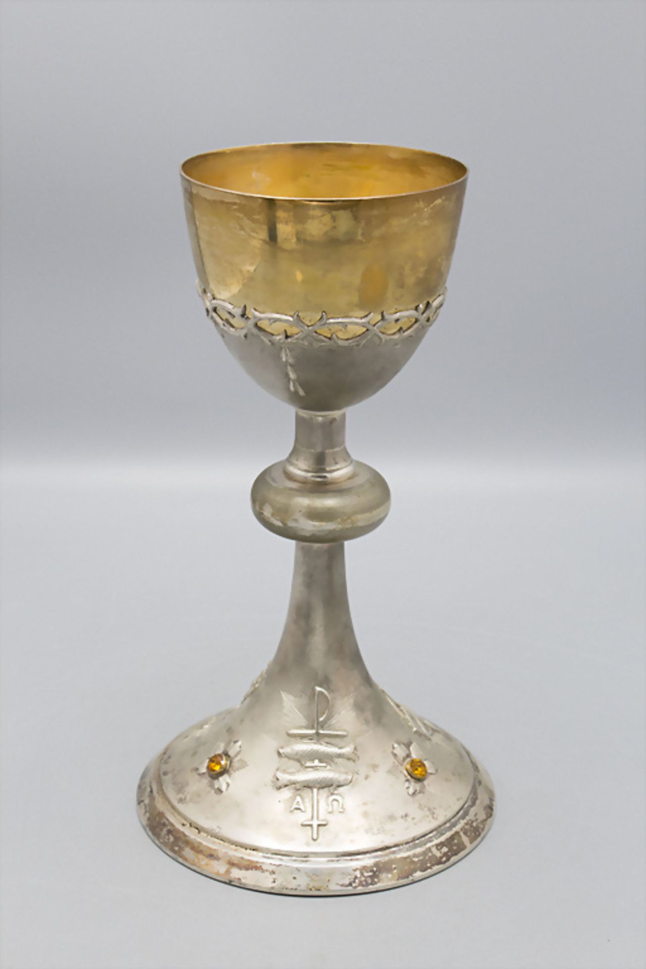 Messkelch mit Patene / A silver chalice with paten, Italien, 20. Jh. - Image 5 of 9