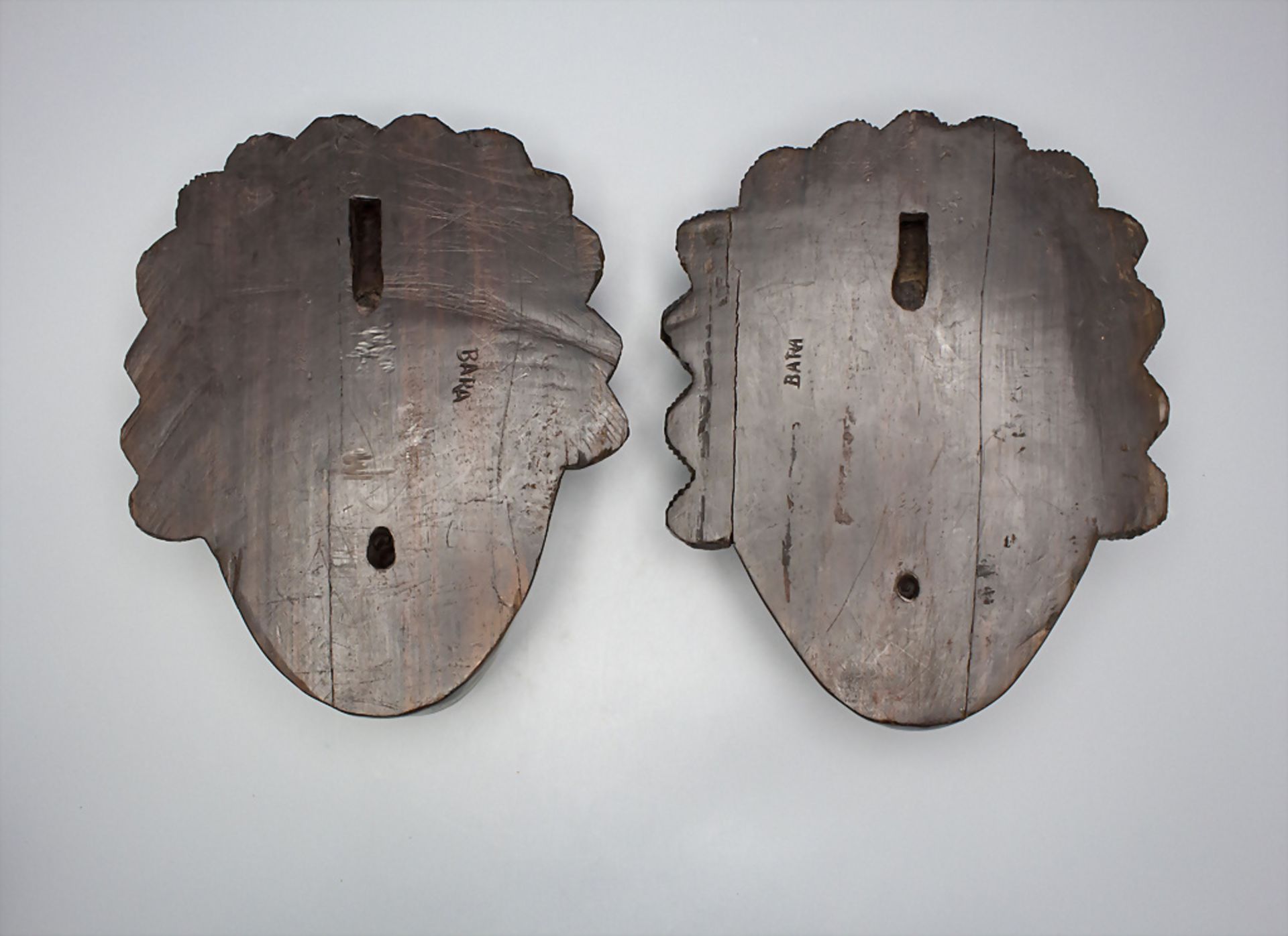 Köpfe eines Paares / Wooden heads of a couple, BARA, Madagaskar, um 1900 - Image 5 of 6